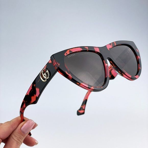 🔥Gucci GG1333S 003 Sunglasses Havana Brown Cat Eye Women - Picture 1 of 14